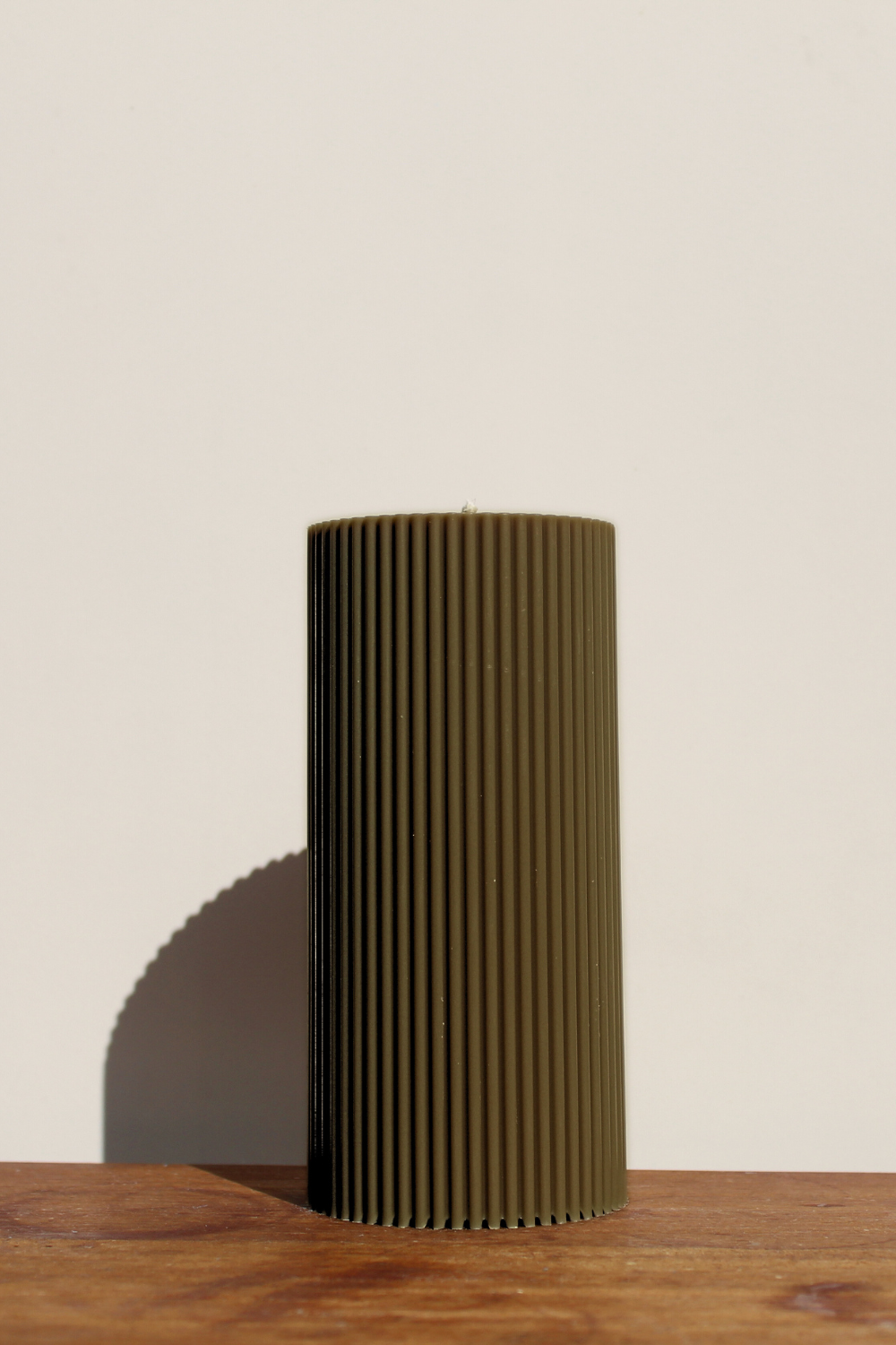 Serenity Candle Tall - Dark Olive