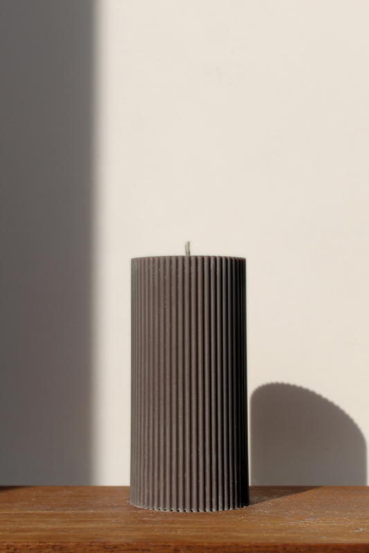 Serenity Candle Tall - Dark Taupe