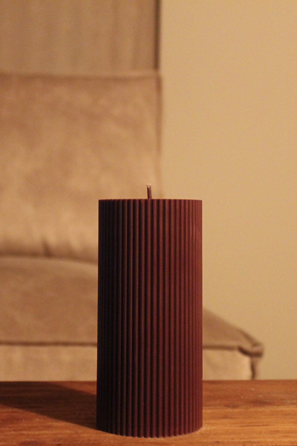 Serenity Candle Tall - Bordeaux